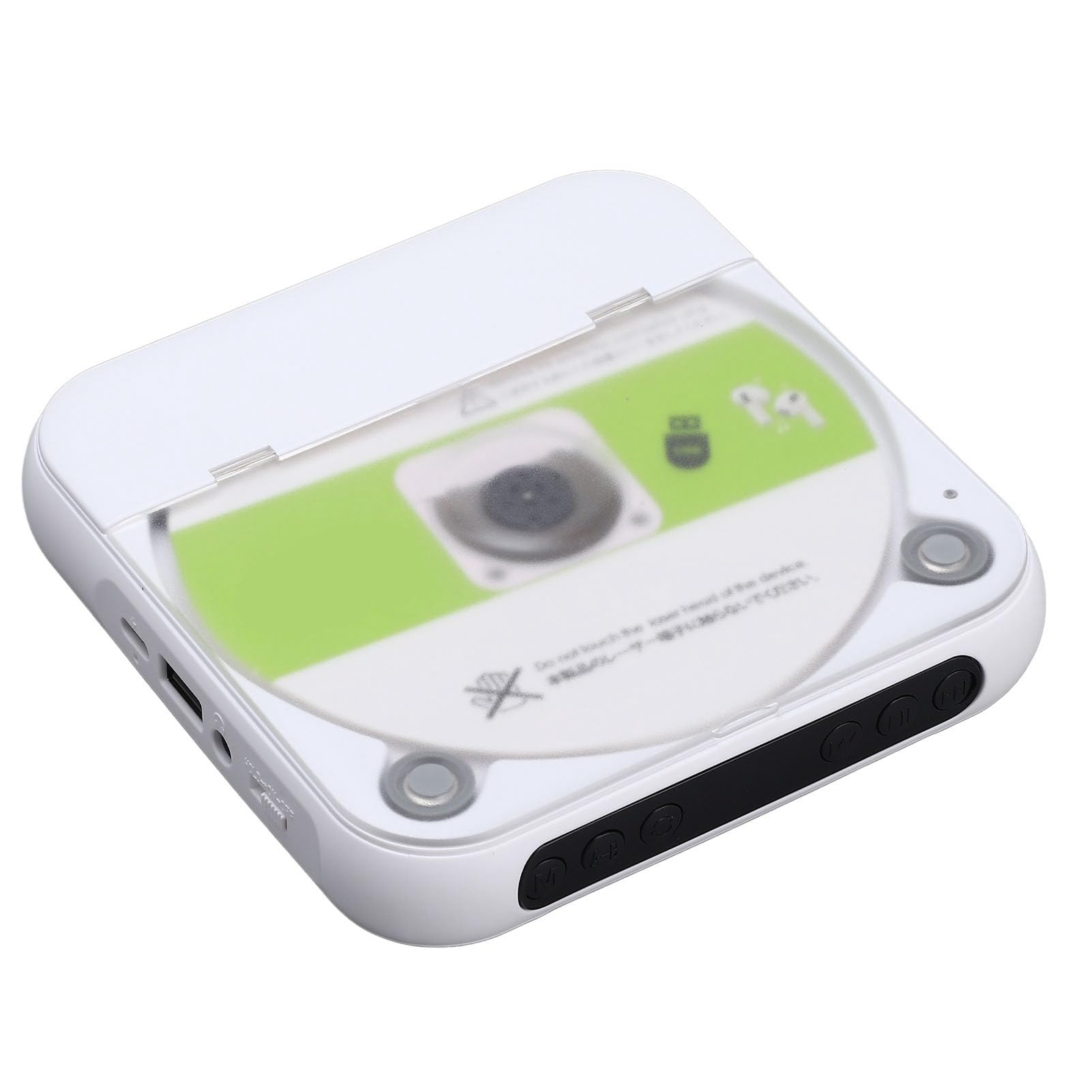 Lettore CD Portatile con Bluetooth 5.3, Batteria Ricaricabile da 2000 MAh, Lettore CD Desktop per Casa, Ufficio e Viaggi in Auto, Piccoli Lettori Portatili con Altoparlanti, Schermo LED, USB