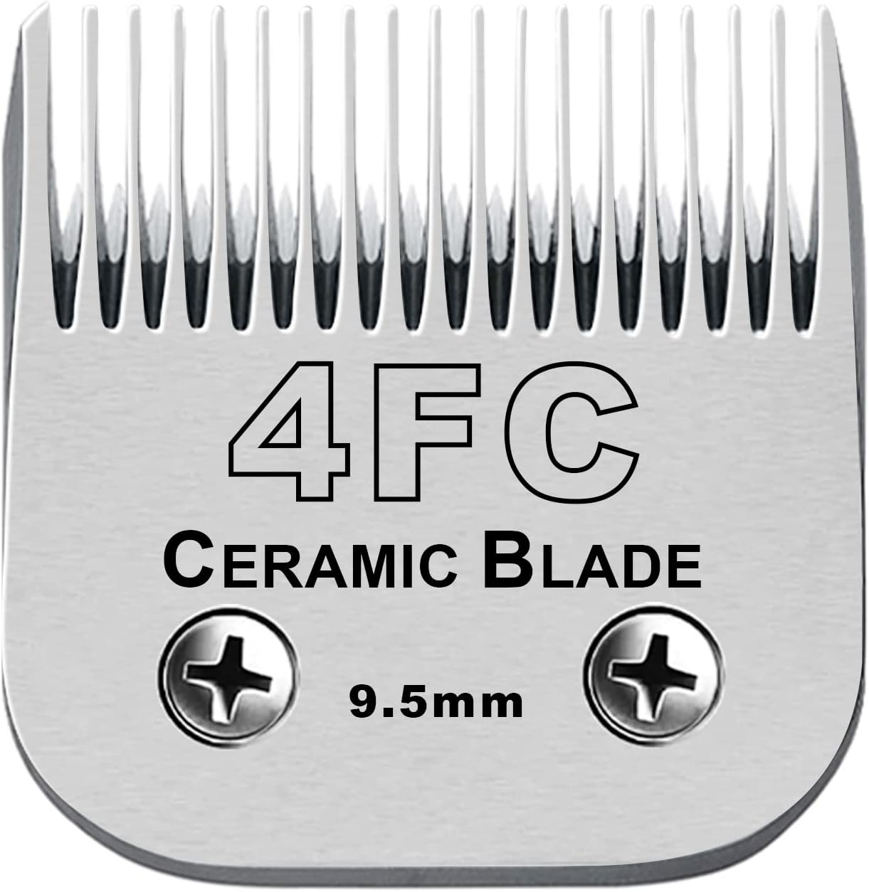 BESTBOMG Pet Clipper Blades - Shaving Head Compatible with Oster, Wahl, Andis (9.5mm 4FC) - Detachable Stainless Steel Ceramic Blade