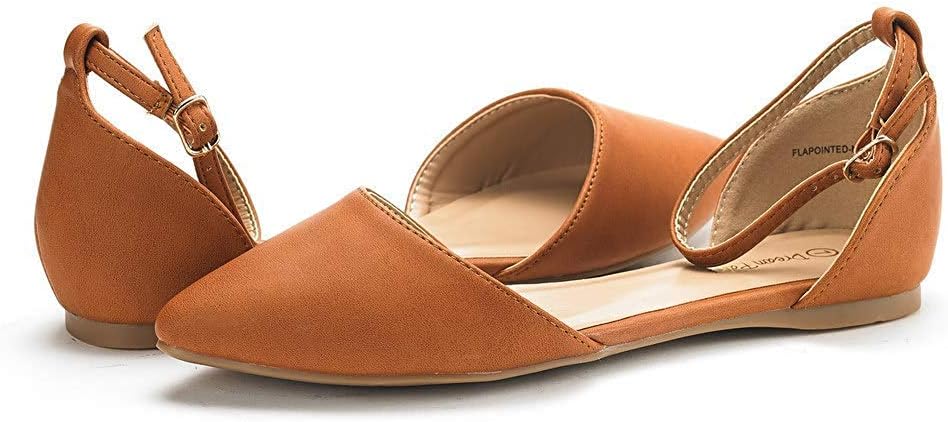 DREAM PAIRS Flapointed Women's Casual D'Orsay Pointed Plain Ballet Comfort Soft Slip On Flats Shoes - Image 3