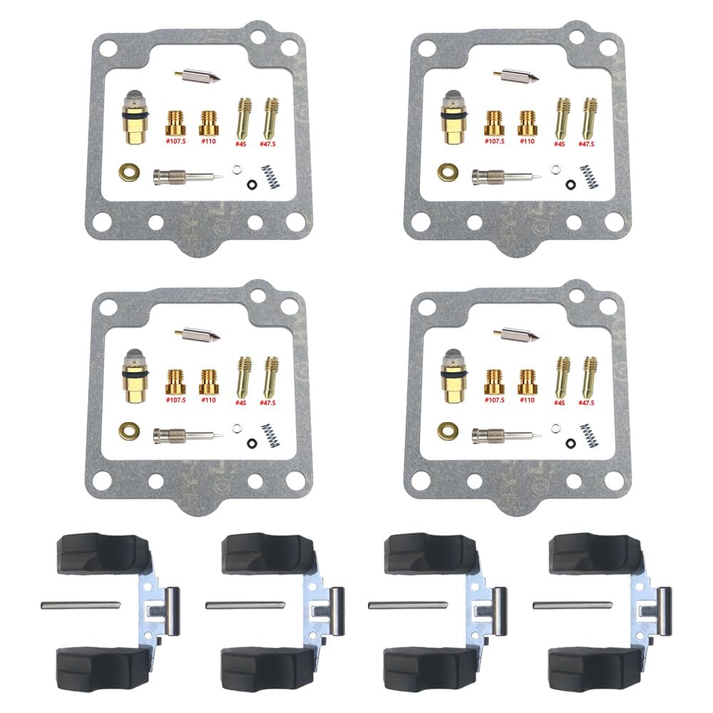Kit Reparación Carburador GSX1100E 1980-1983 1100cc Flotador | para 4 cilindros en línea GSX-E 1981 1982 reparación piezas moto carburador revisión repuesto aguja membrana