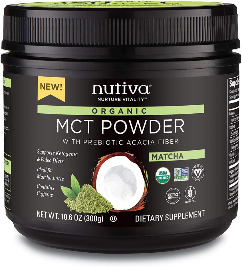Nutiva Powder Mct Matcha, 10.6 Ounce