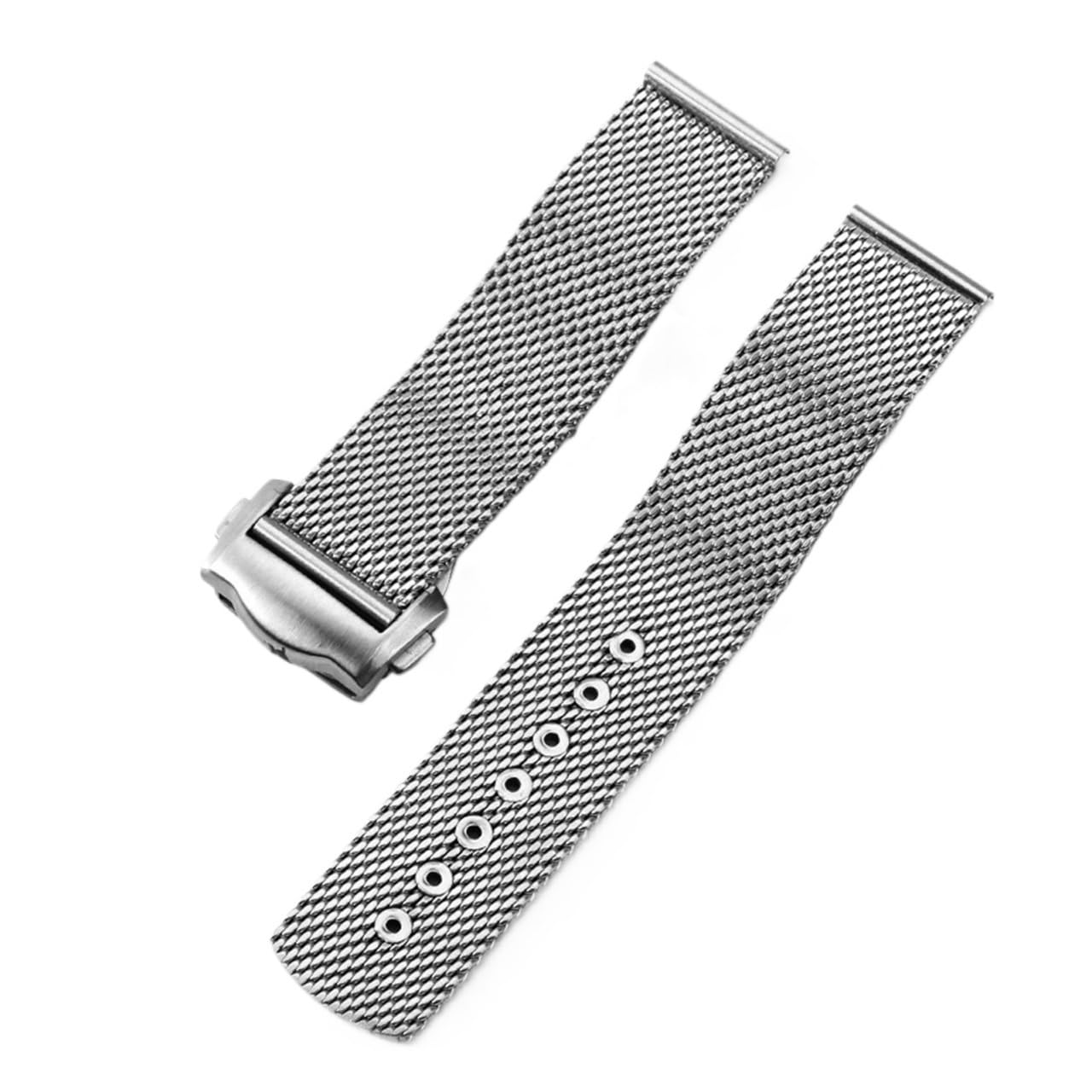 Correa de reloj de acero inoxidable de 20 mm compatible con Omega Seamaster 300 007 Edición Omega De Ville Seiko 5 modelos Correa de reloj Malla milanesa