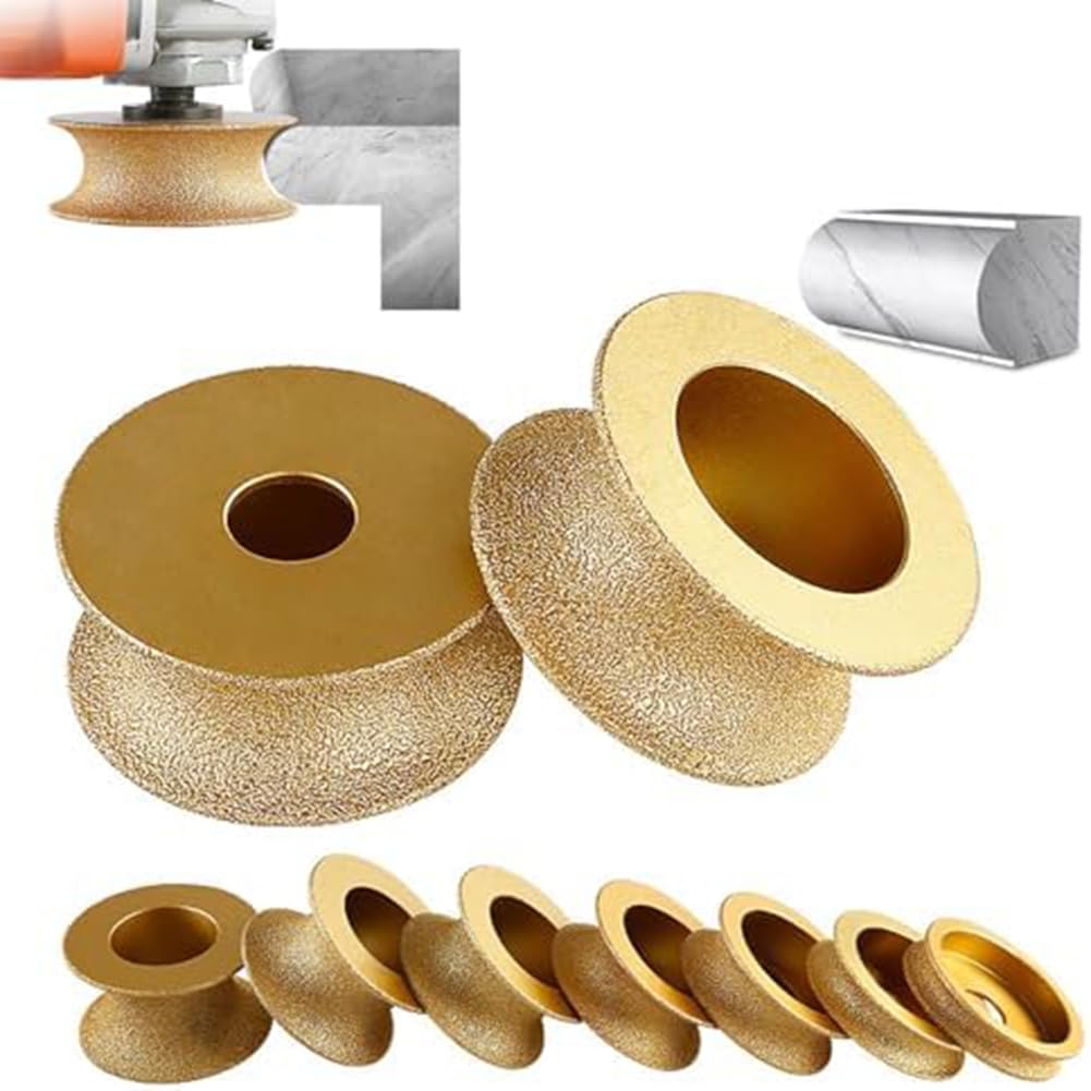 Littimoon Edge Grinding Stone Grinding Wheel, 3 Inch Profile Hand Grinding Stone Wheel, Round Dry Vacuum Brazed Grinding Stone Grinding Wheel