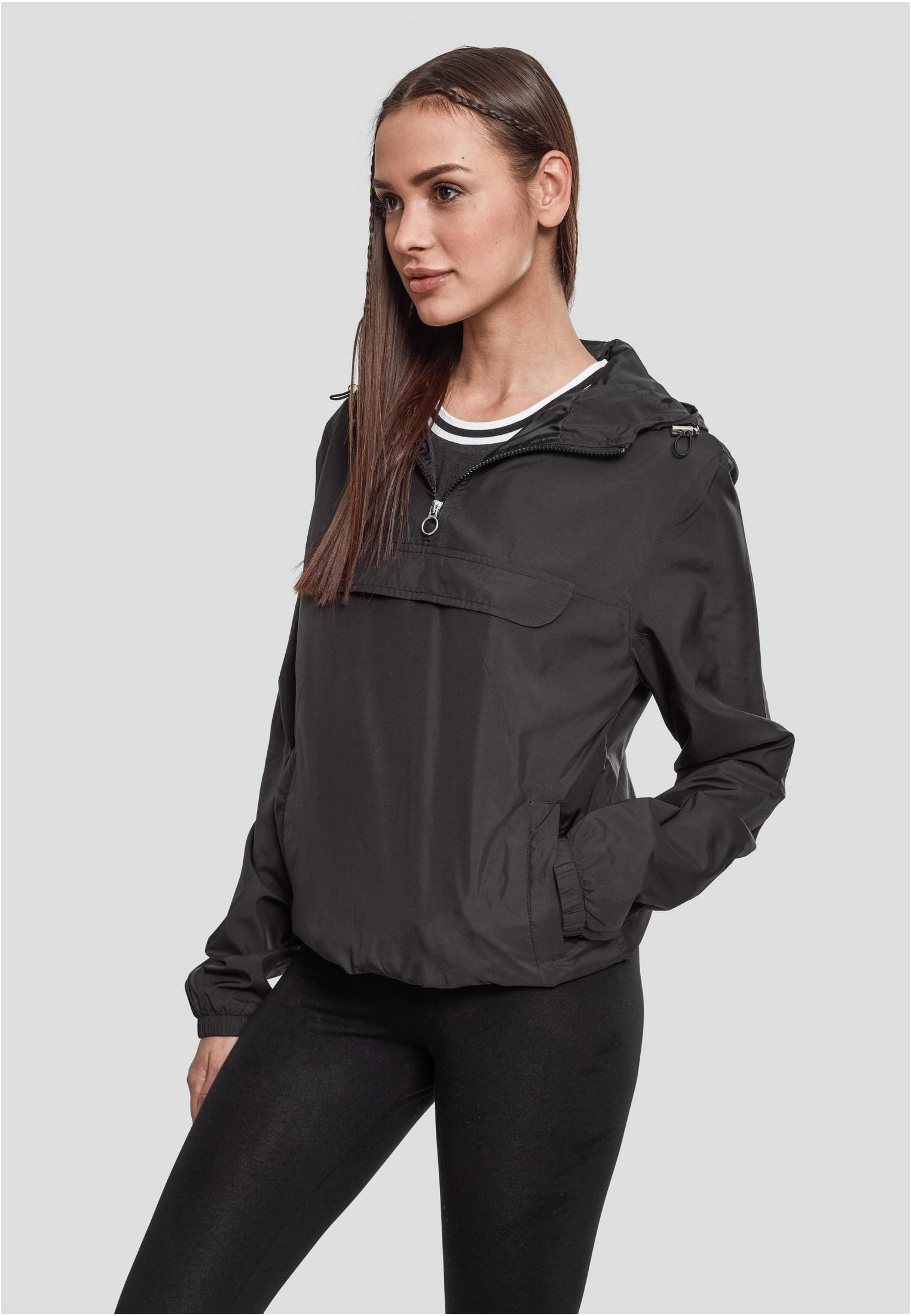 Urban Classics Damen Ladies Basic Pull Over Jacket