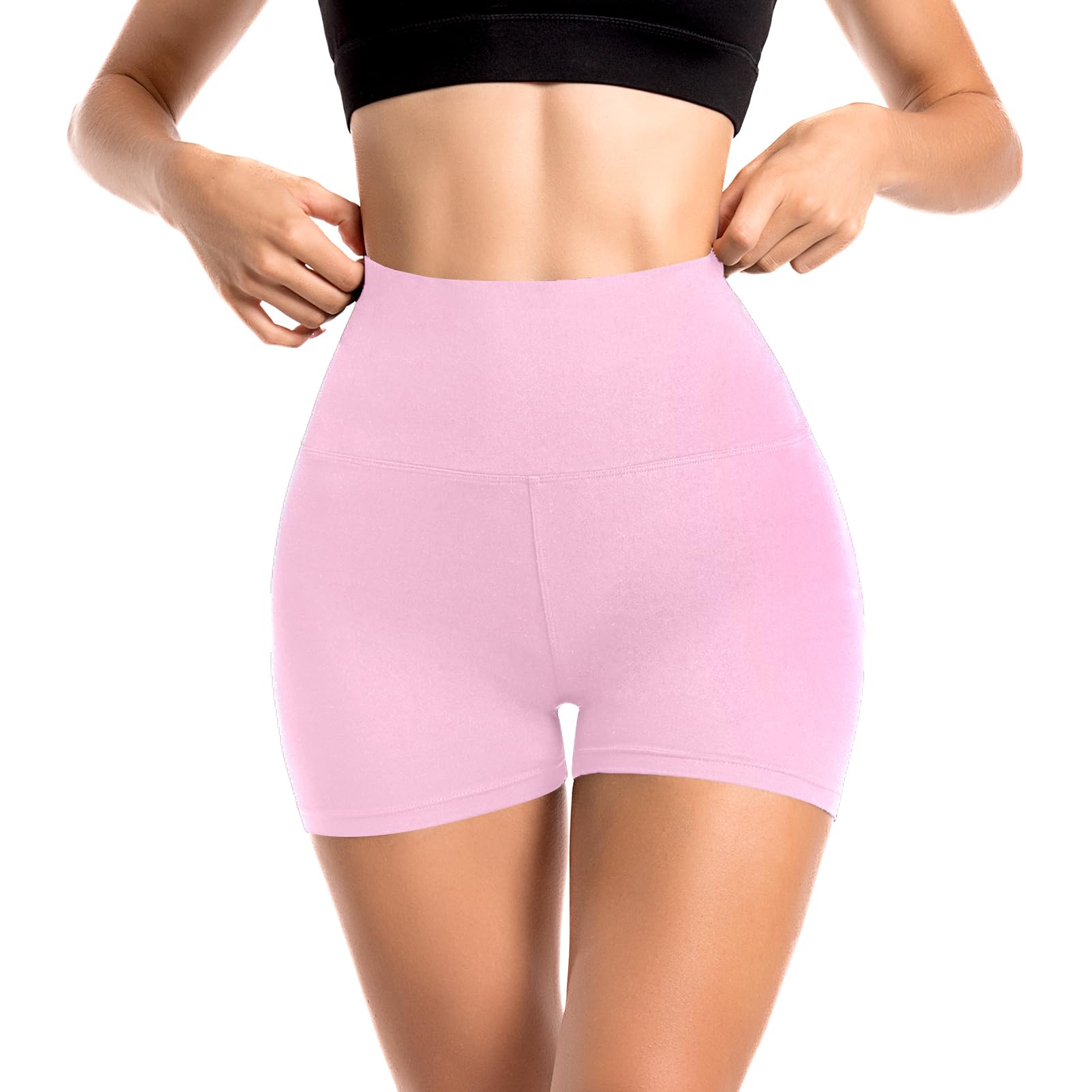 Sanpetix Sports Shorts Damen, High Waist Blickdicht Leggings Shorts für Cycling Yoga Fitness im Sommer