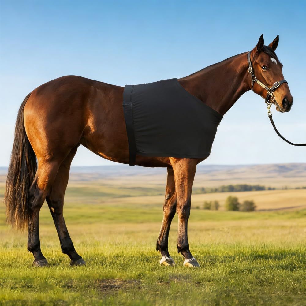 MiOYOOW Protection d'épaules pour Chevaux, Gilet d'équitation Extensible Anti-frottement