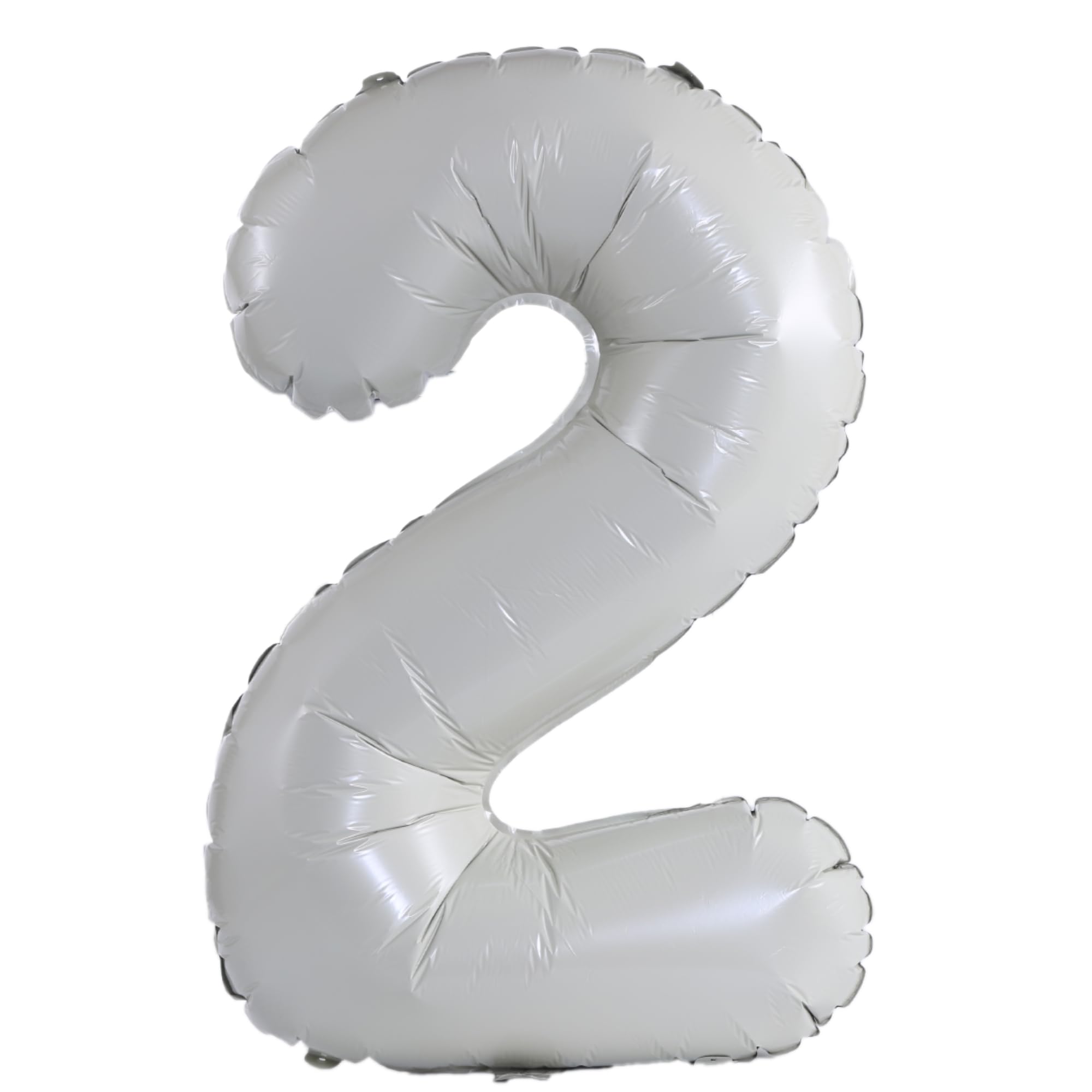 YPSelected 32 Inch Large Foil Helium Number Balloon Birthday Wedding Party 0-9 (Ivory, 2)
