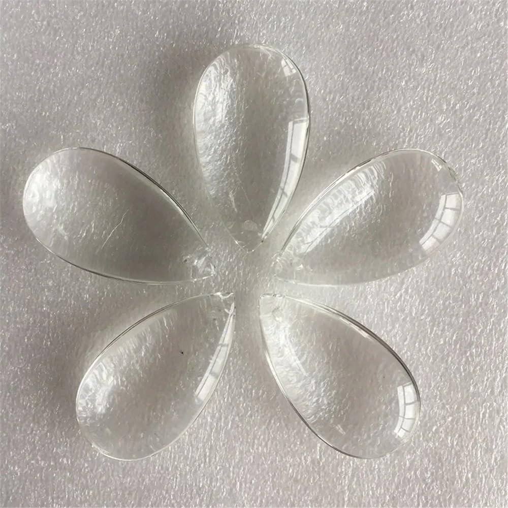 ZTBH 38mm przezroczysty kolor kropla wody kryształ fasetowany luźny wisiorek koraliki (76mm 10pcs)