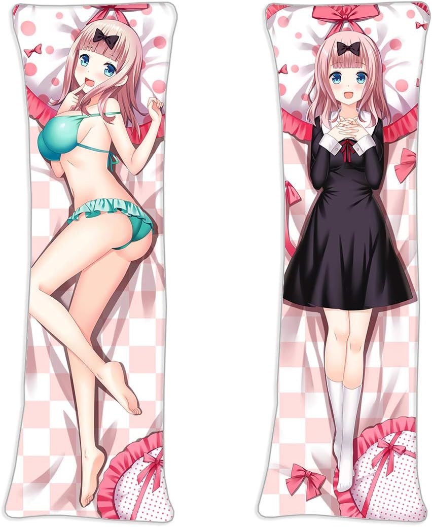 Chika Fujiwara Kaguya-sama Love is War Love Detective Chika Anime Pillowcase 150cmx50cm(60inx20in) Peach Skin Japanese Manga Long Body Throw Pillow Cover