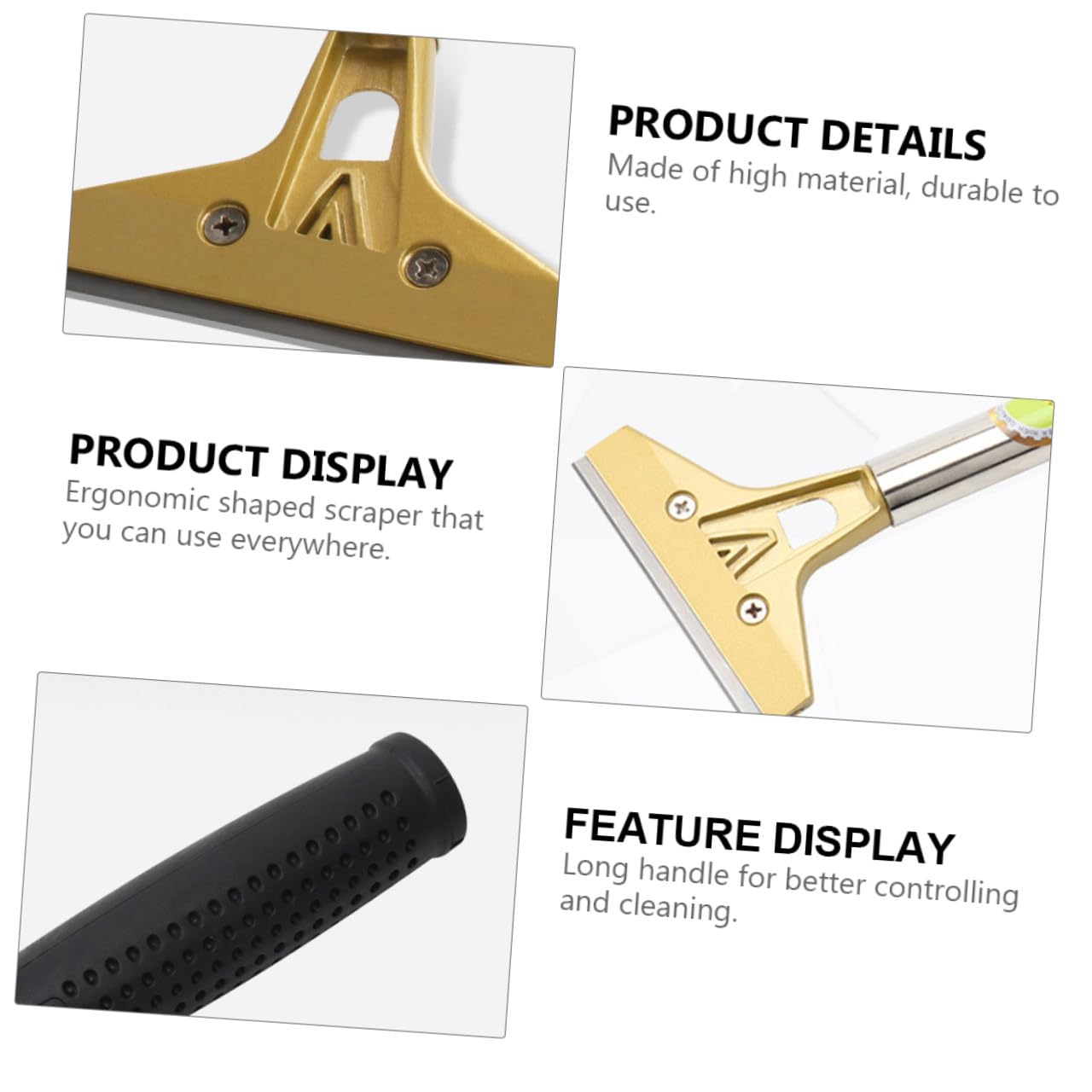 UKCOCO Raspador de Pintura y Removedor de Pegatinas Construcción de Aleación de Aluminio y Acero, Herramienta Manual para Limpiar y Eliminar Manchas Sólidas