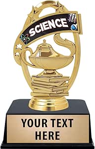 Amazon.com : Crown Awards Science Trophies with Custom Engraving, 6 ...