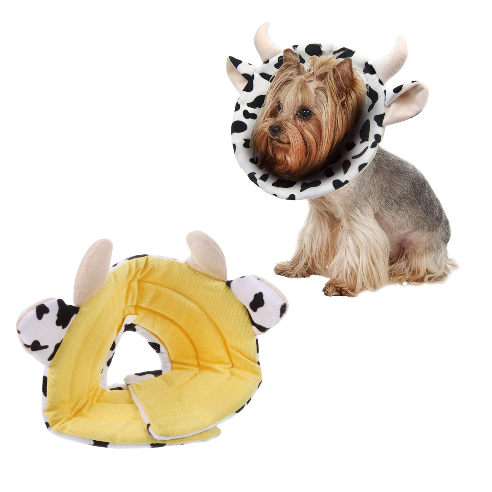 Mipcase 3pezzi Collare Di Cotone Morbido Per Cani e Gatti Accessorio Protettivo Elisabettiano Per Post-operazione Design Forma Di Fragola Leggero e Lavabile Non Influisce Su Attività