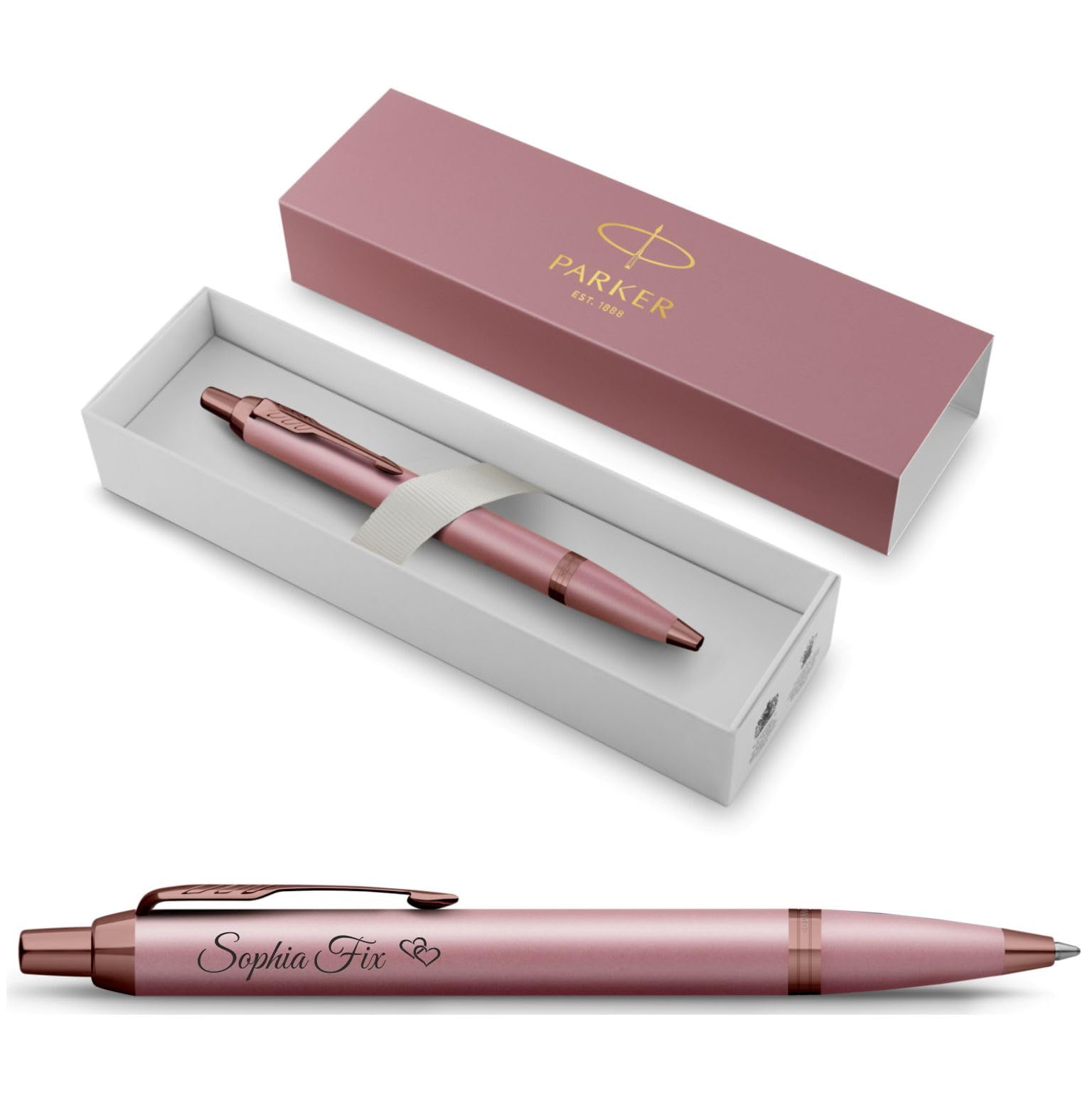 PARKER IM – Bolígrafo The Finishing Touch Collection con grabado personalizado – Regalo personalizado para cumpleaños, boda, negocios (malvado)