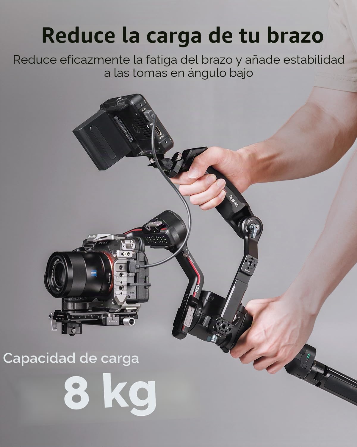 SMALLRIG Mango de Eslinga Ajustable Gimbal Sling Handle para DJI RS 4 Mini/RS 4 / RS 4 Pro/RS 3 / RS 3 Pro/RS 3 Mini/RS 2 / RSC 2 Estabilizador, 13.2lb / 6kg de Carga - 3028D