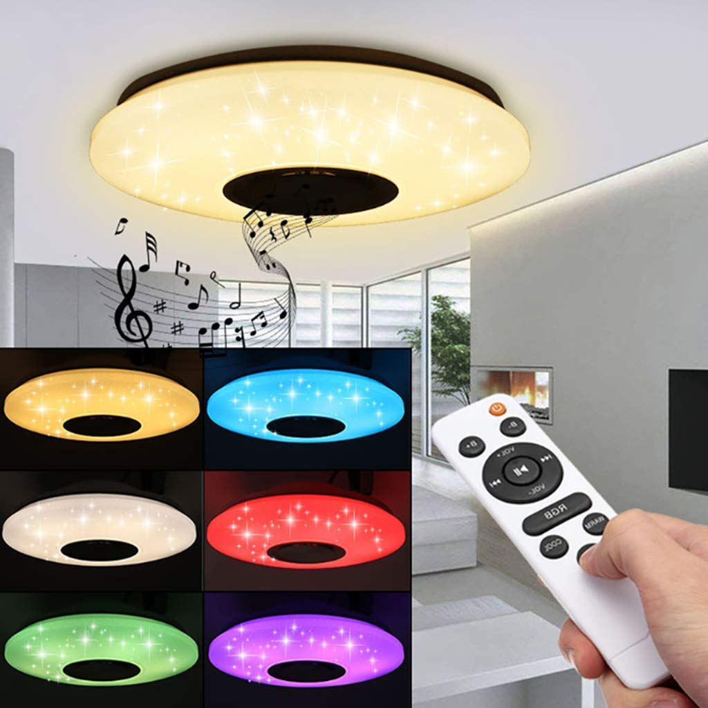 Plafonnier connecté dimmable avec télécommande et musique intelligente - 8