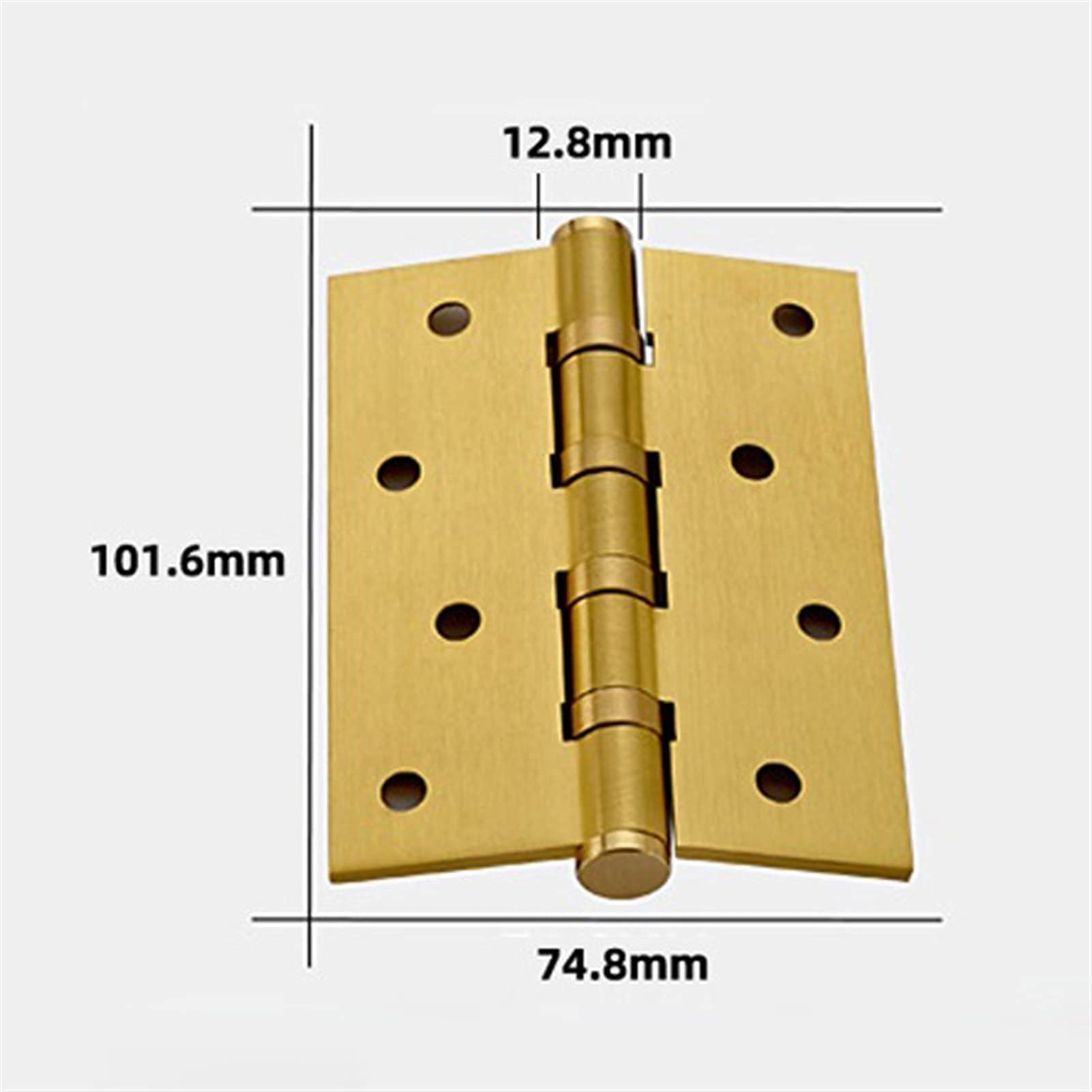 2 piezas de bisagras de puerta de latón macizo de 4 pulgadas, bisagras de puerta con rodamiento de bolas, utilizadas for puertas de dormitorio, puertas de oficina, etc.