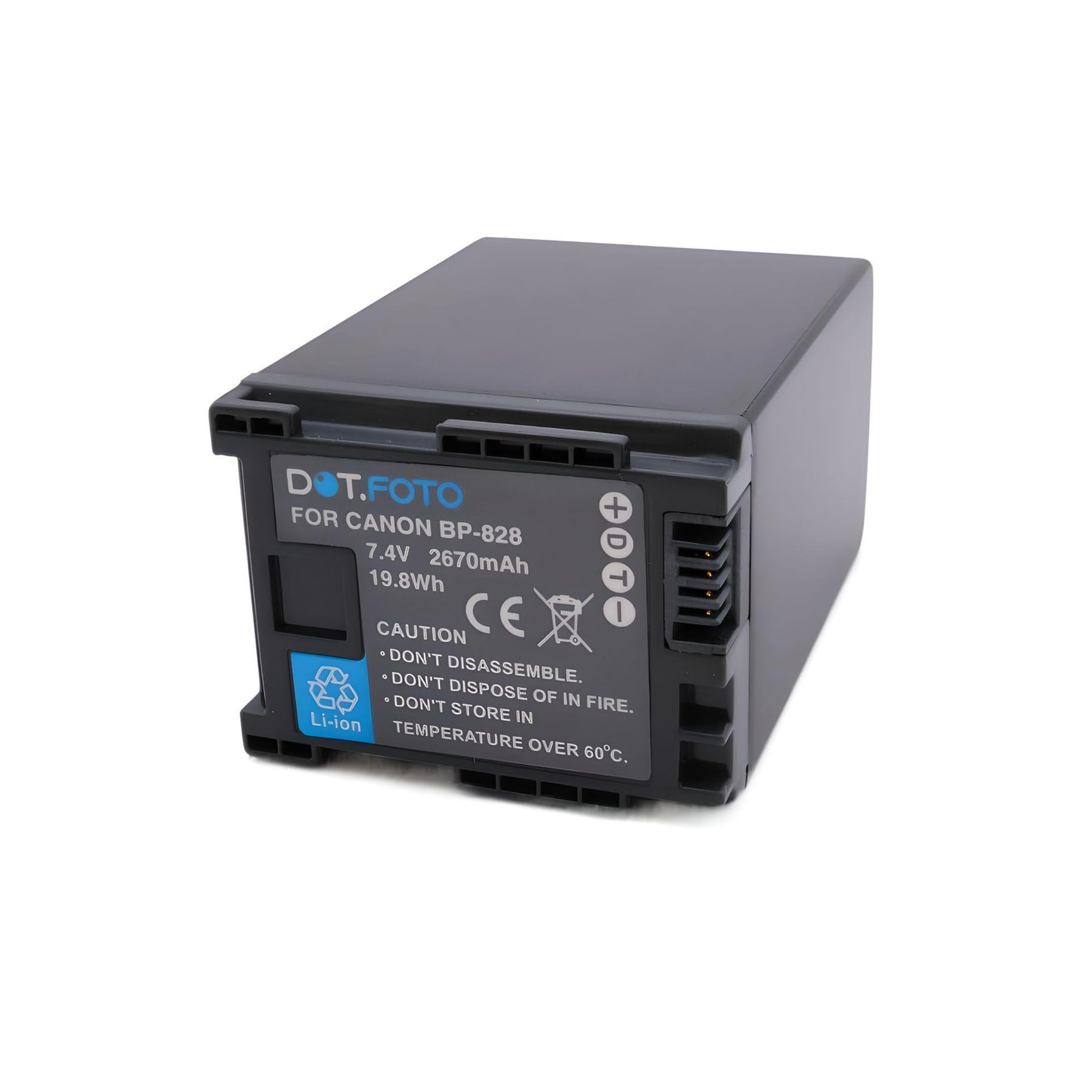BP-828 Premium 7.4v / 2800mAh Batterie Rechargeable pour Canon LEGRIA/VIXIA HF G26 G30 G40 G50 G60 G70 / GX10 / XA11 XA15 XA20 XA25 XA30 XA35 XA40 XA45 XA50 XA55 XA60 XA65 XA70 XA75 XF400