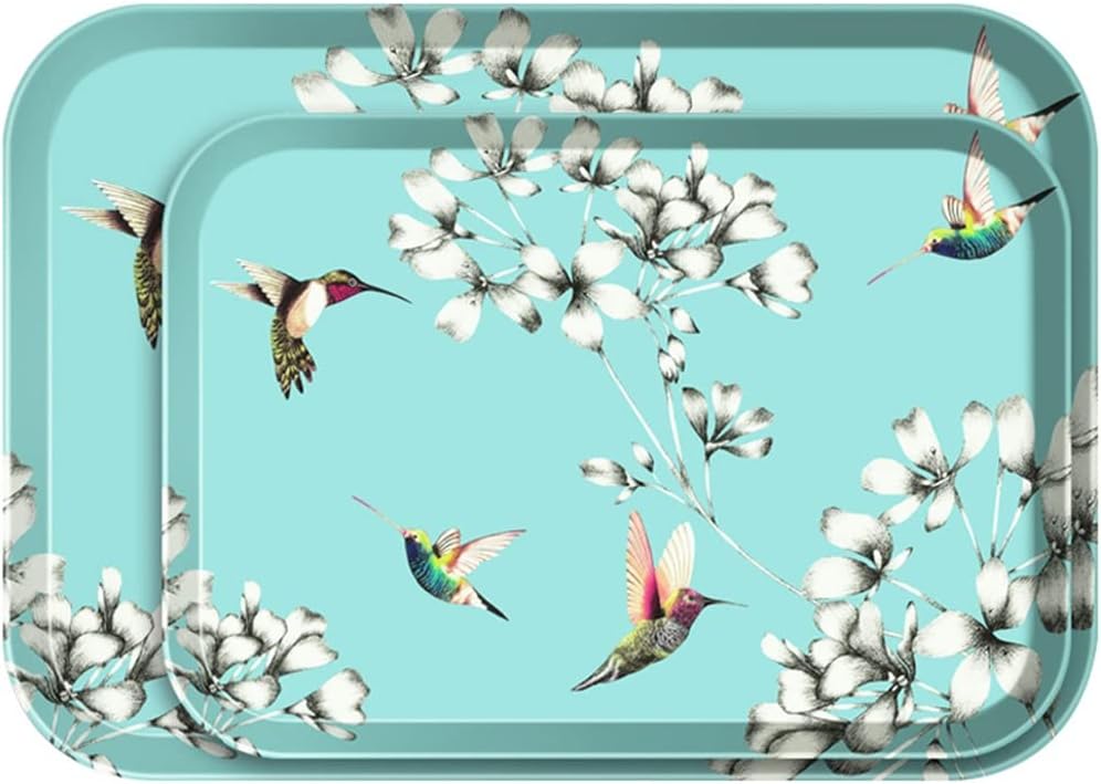 FMURY Tray Household Rectangular Creative Dumpling Tea Tray Melamine Plastic Tray Fruit Tray Tea Tray(D)