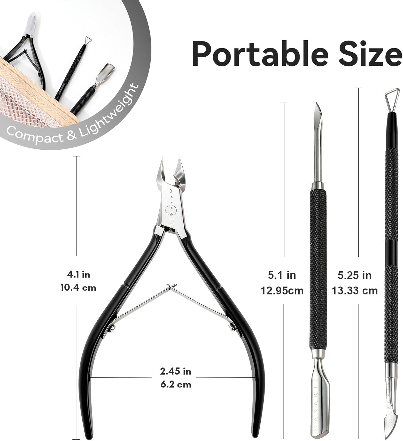 Cuticle Trimmer Set: Profal Cuticle Nipper and 2 Cuticle