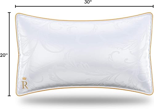Miniatura 10 de Royal Therapy Juego de 2 almohadas tamaño Queen  Almohadas, almohada de dormir de lado  Almohada de plumón alternativa ajustable, almohadas de cama,