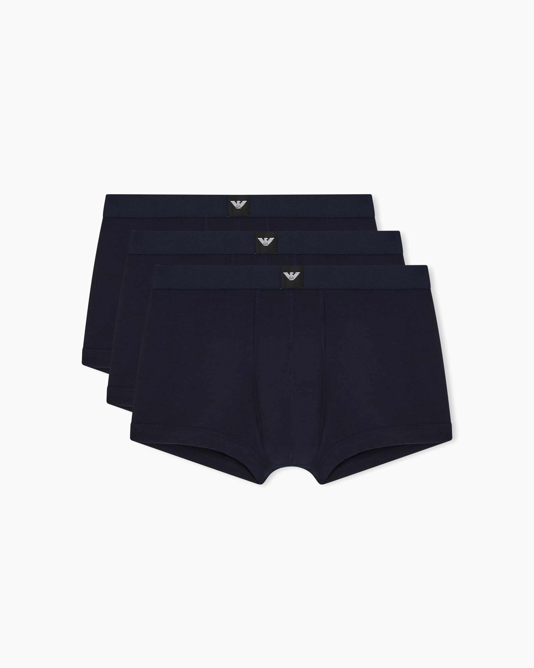 Emporio Armani Men's Essential LOGOLABEL 3-Pack Trunk Blue XL