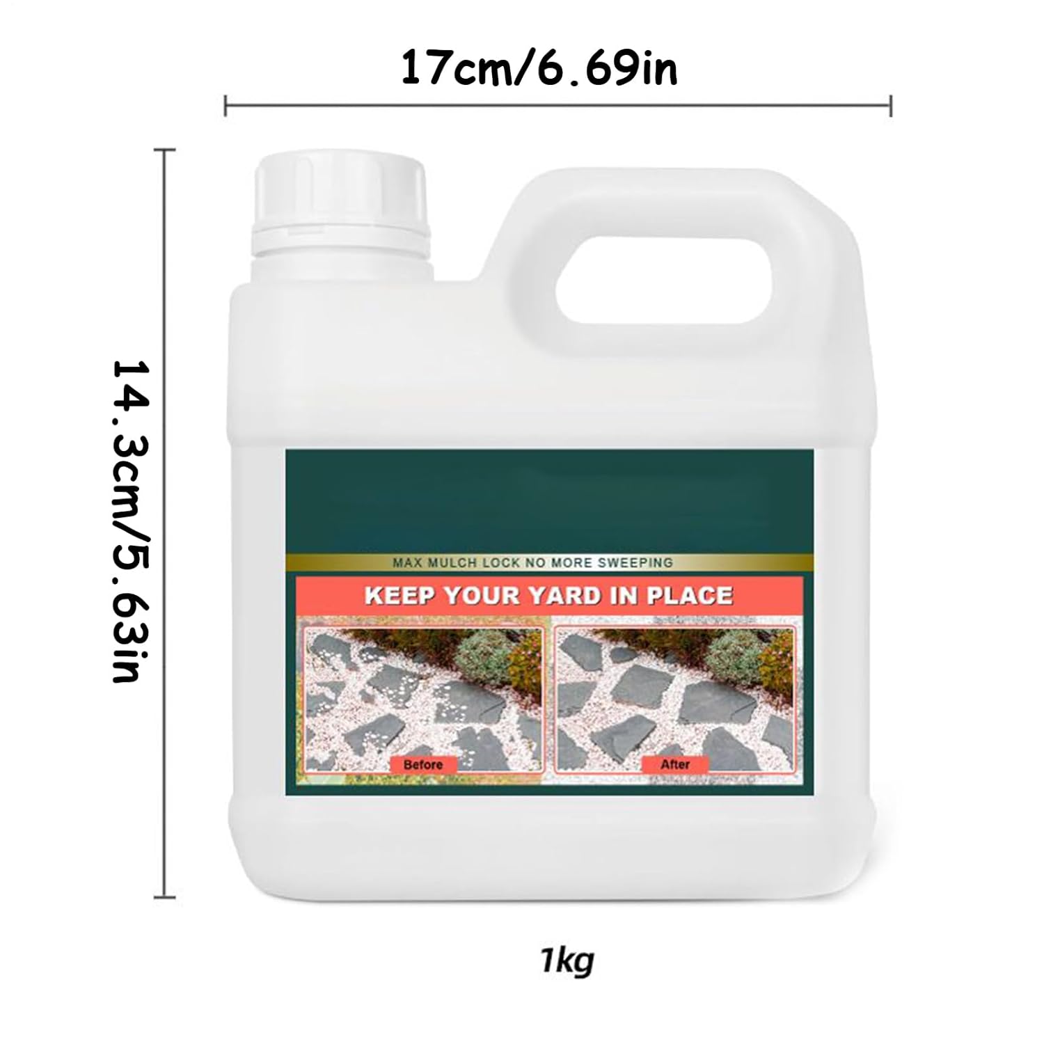 Landscape Rock Glue - Strong Stone Adhesive Binder | Heavy Duty Artificial Rock Glue for Pebbles Pathways Decks Walkways Gardens, Residential Yards & Commercial Landscaping Projects 2-20mm