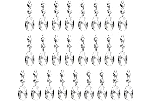 Foraineam 25-Pack 2" Clear Crystal Chandelier Beads