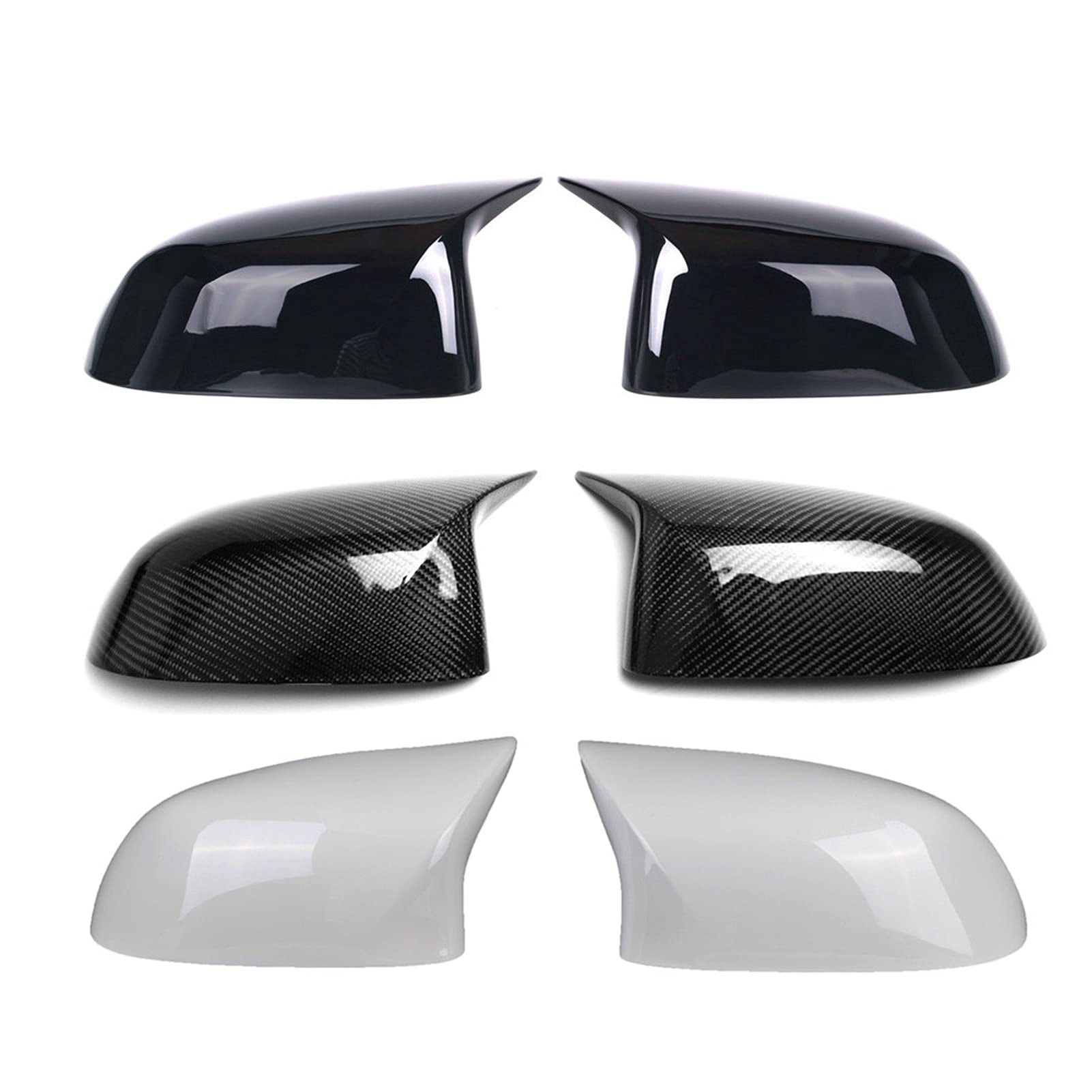 Zamienne osłony 1 para wymiana lusterka węglowego osłona dla X5 G05 X6 G06 X3 G01 X4 G02 X5 F15 X6 F16 X3 F25 F26 2014-2020 osłona lusterka ABS (Kolor : 2019 X6 G06 Carbon)