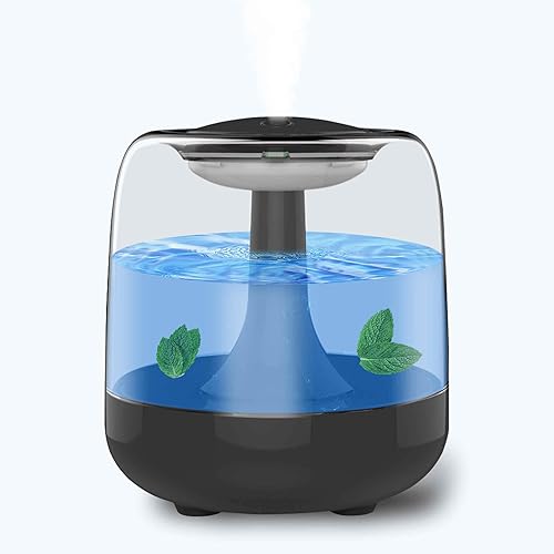 Mini humidificador portátil, humidificadores de niebla fría de 14.9 fl oz para dormitorio, escritorio personal USB, plantas de oficina en casa, aire