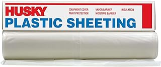 1-Roll of 12' x 400' Poly - America 71204C Husky Clear .7-Mil Low Density Plastic Sheeting
