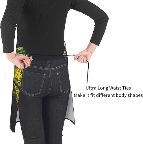 Miniatura 6 de Waterproof Apron With 2 Pockets,Kitchen Chef Aprons Bibs For Cooking Baking Painting Gardening Grooming