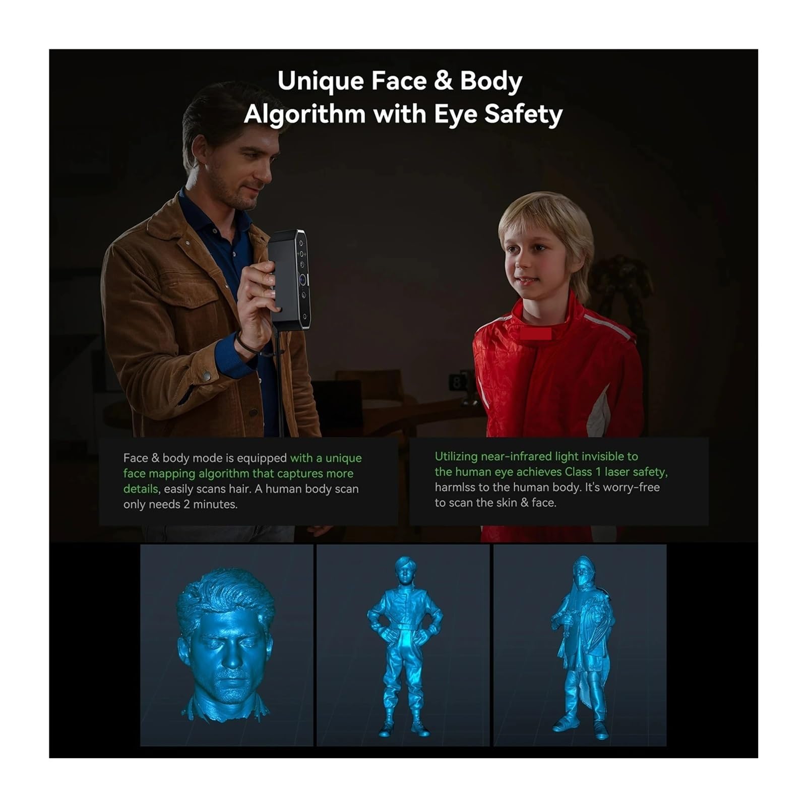CR-Scan Otter 3D Scanner Handheld with 0.02mm Accuracy Anti-Shake Tracking Up to 20FPS Four-lens Stereo Vision