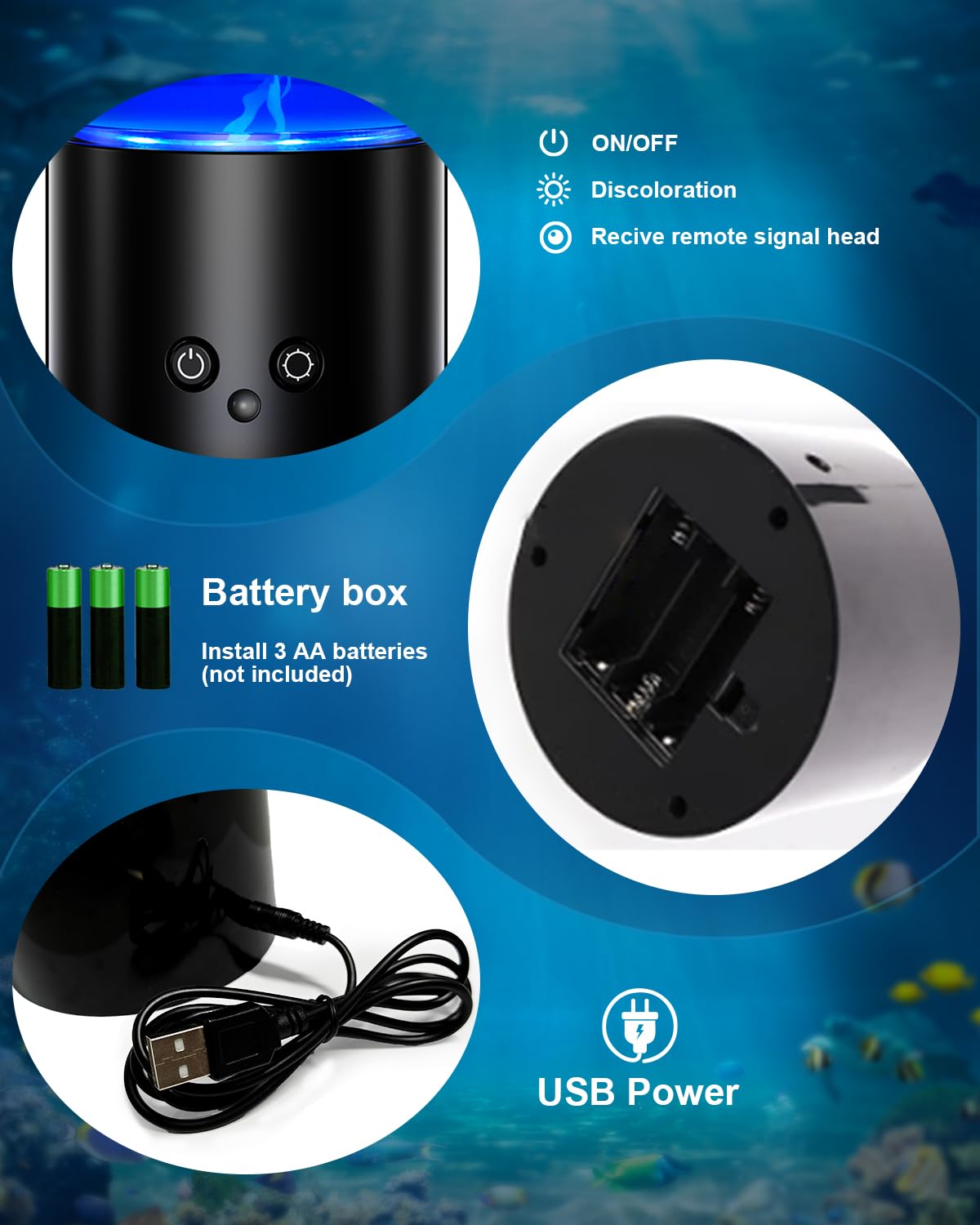 Quallen Lampe, Quallenlampe LED Quallen Lampe mit 17 Farben 4 Lichtmodi, Jellyfish Lamp Aquarium für Kinder Erwachsene, Quallenlampen Stimmungslicht für Entspannung Wohndekoration-Schwarz