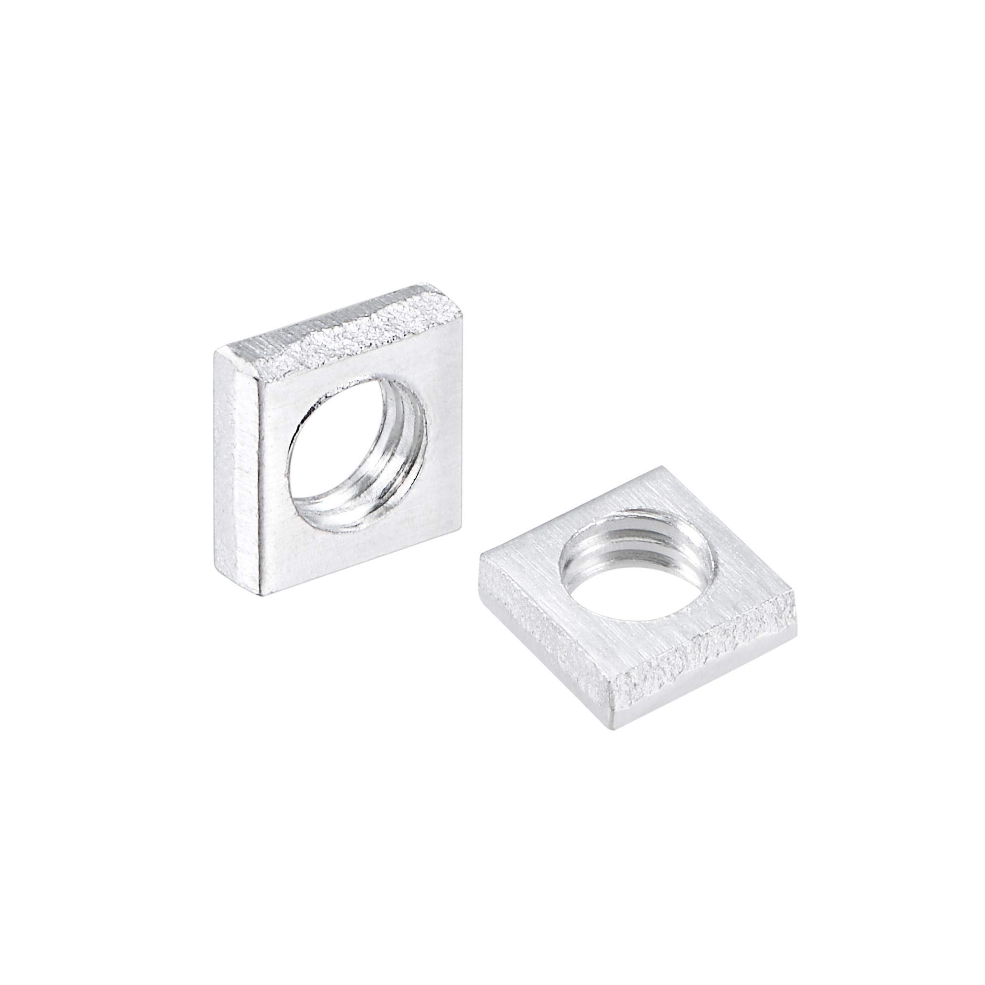 Écrous carrés M4 anti-rotation uxcell en acier zingué 200 pièces