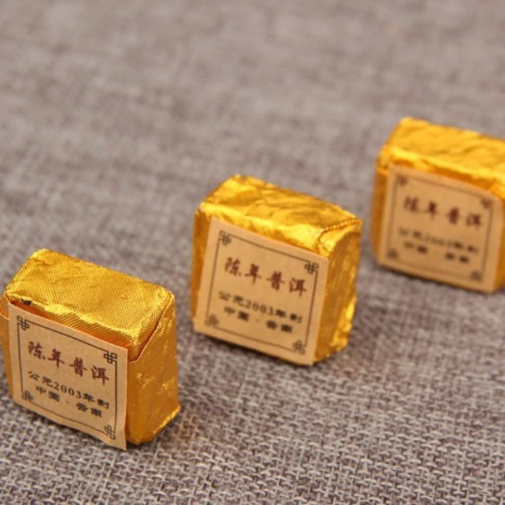 Czarna Herbata Puerh Premium Starzejący Się Zapach, Chińska Mała Cegła Herbaciana Dojrzała Pu'er 250g