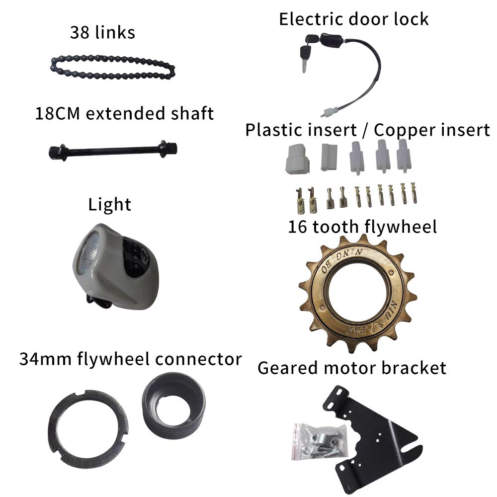 AnEssOil Electric Bicycle Motor Kit Engine Mountain Bike Modified with Intelligent Controller, Speed Adjustable