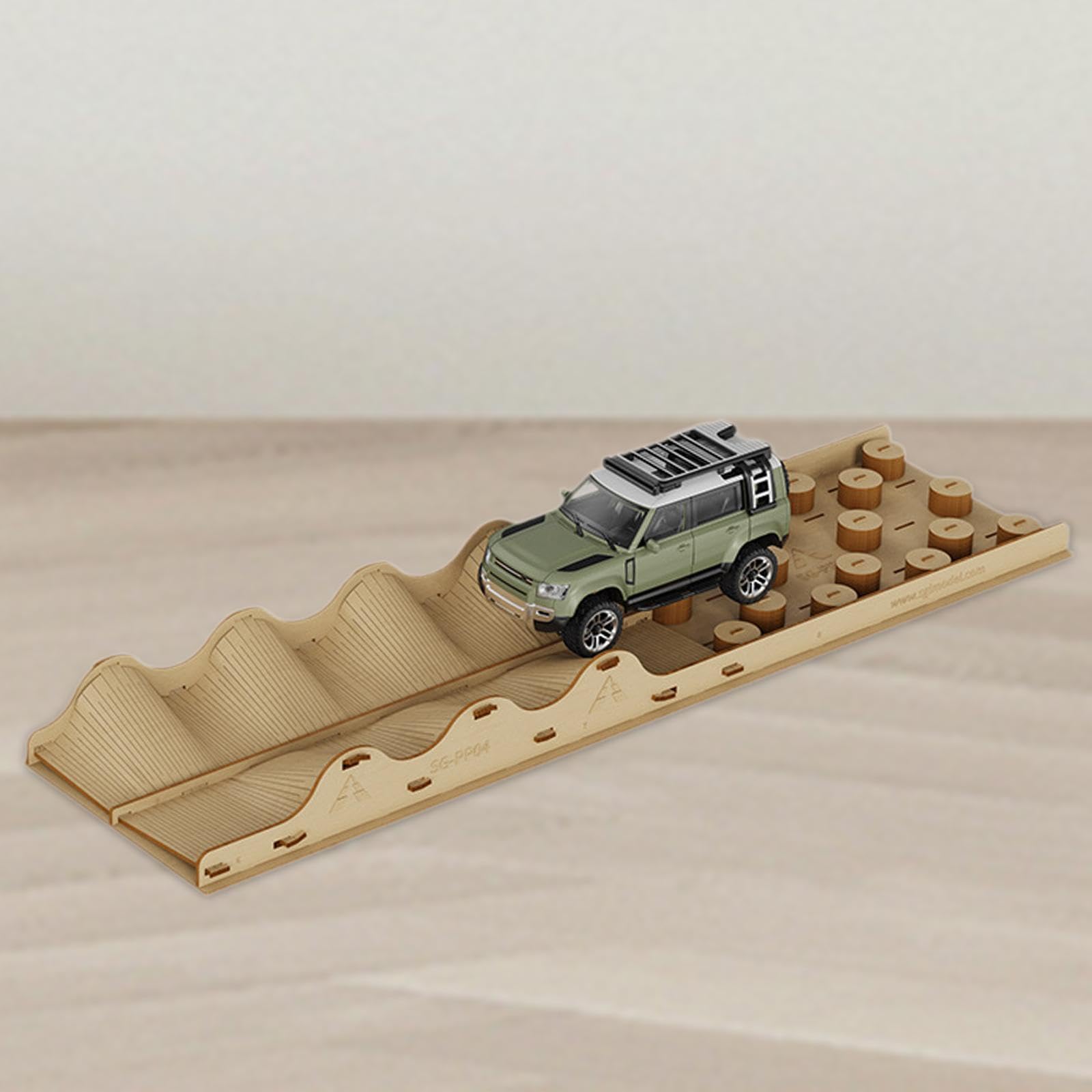 Ponte a ostacoli in legno RC Car Challenge Modello Ponte Percorso per divertimento in arrampicata con RC Crawler Cars Serve anche come mini rampa, Stile B
