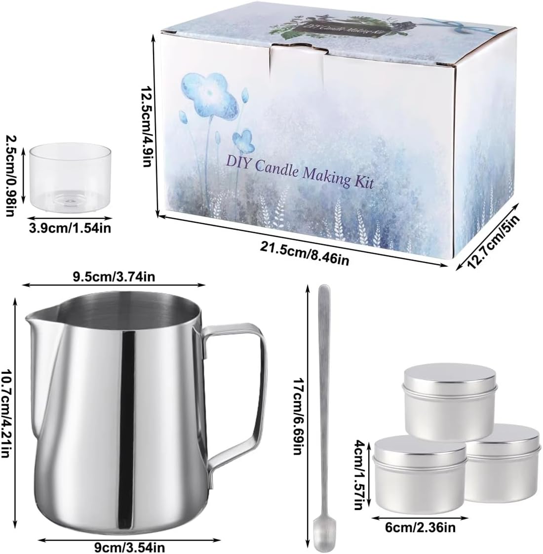 Omana Candle Making Kit for Adult Beginners Make Your Own Candles with DIY Starter Set Premium Soy Wax Maker All in Pack Easy Supplies Accessories Guide Aromatherapy Gift