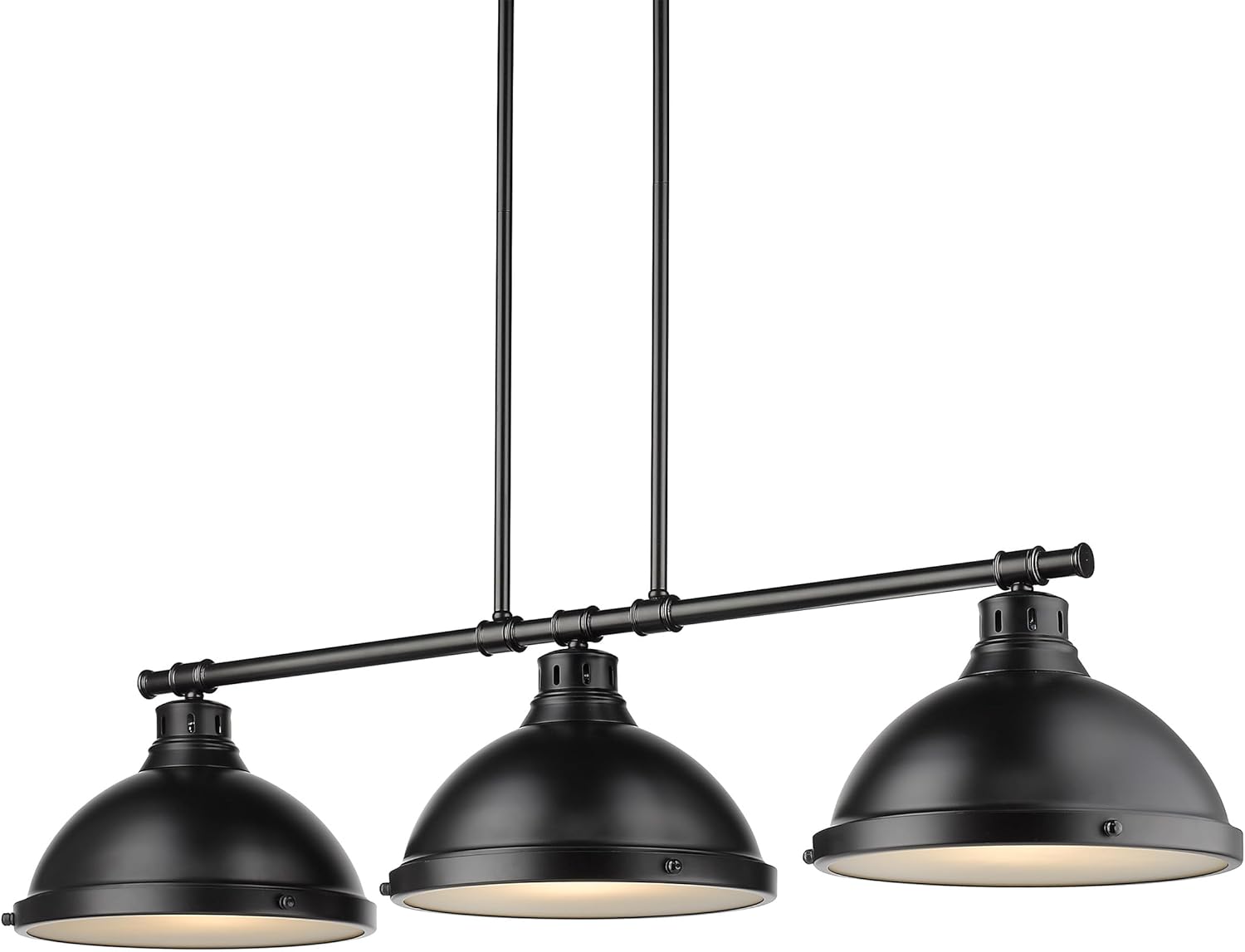 Golden Lighting 3602-3LP RBZ Duncan Linear Pendant, Rubbed Bronze with Rubbed Bronze Shades