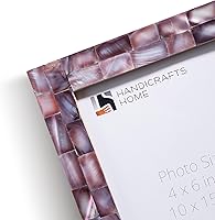 Vista 4 de Marco de fotos chic madreperla hecho a mano vintage 4x6 gris