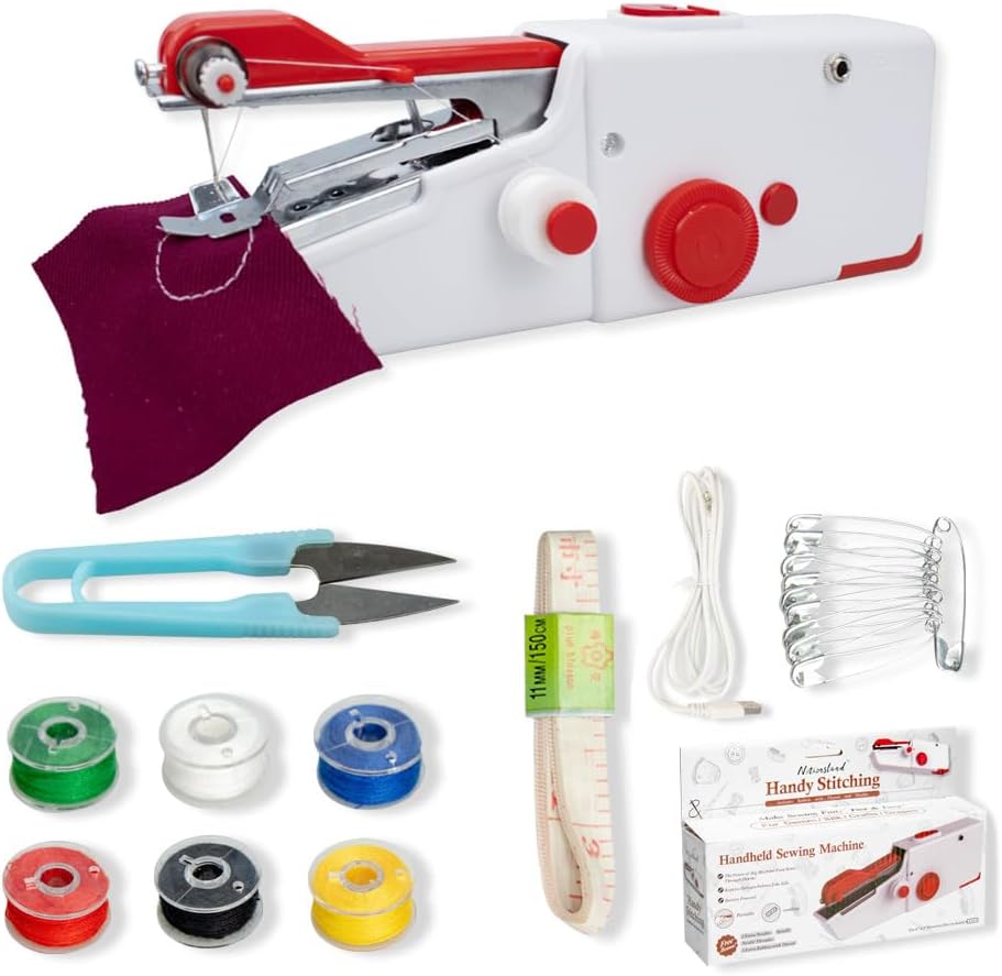 Handheld Sewing Machine Mini Electric Sewing Machine Cordless Portable