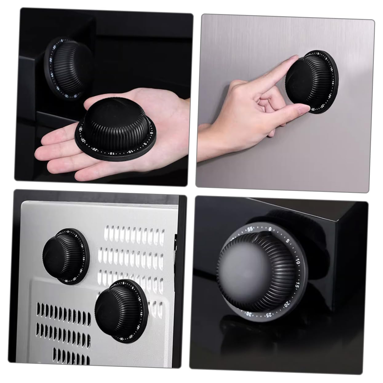 SHINEOFI 5 Piezas Temporizador De Cocina Temporizador para De Temporizadores para Mecánico Cocinando Dispositivo De Cronometraje para La Cocina El Plastico Negro