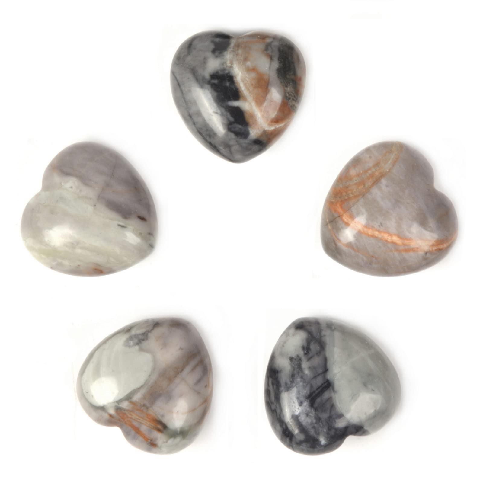 Natural Healing Crystal Rose Quartz Heart Love Stones Set Bulk Polished Pocket Palm Thumb Gemstones Chakra Reiki Balancing Valentines Day Gifts