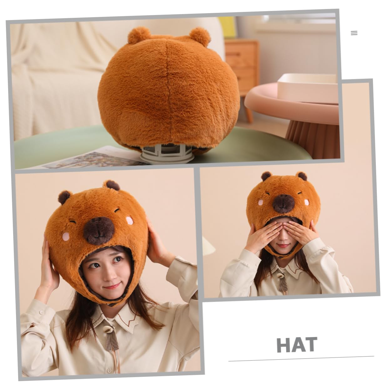 Sombrero De Peluche Divertido Diseño De Agua Dulce Accesorio De Fotografía y Disfraz Para Fiestas y Cosplay