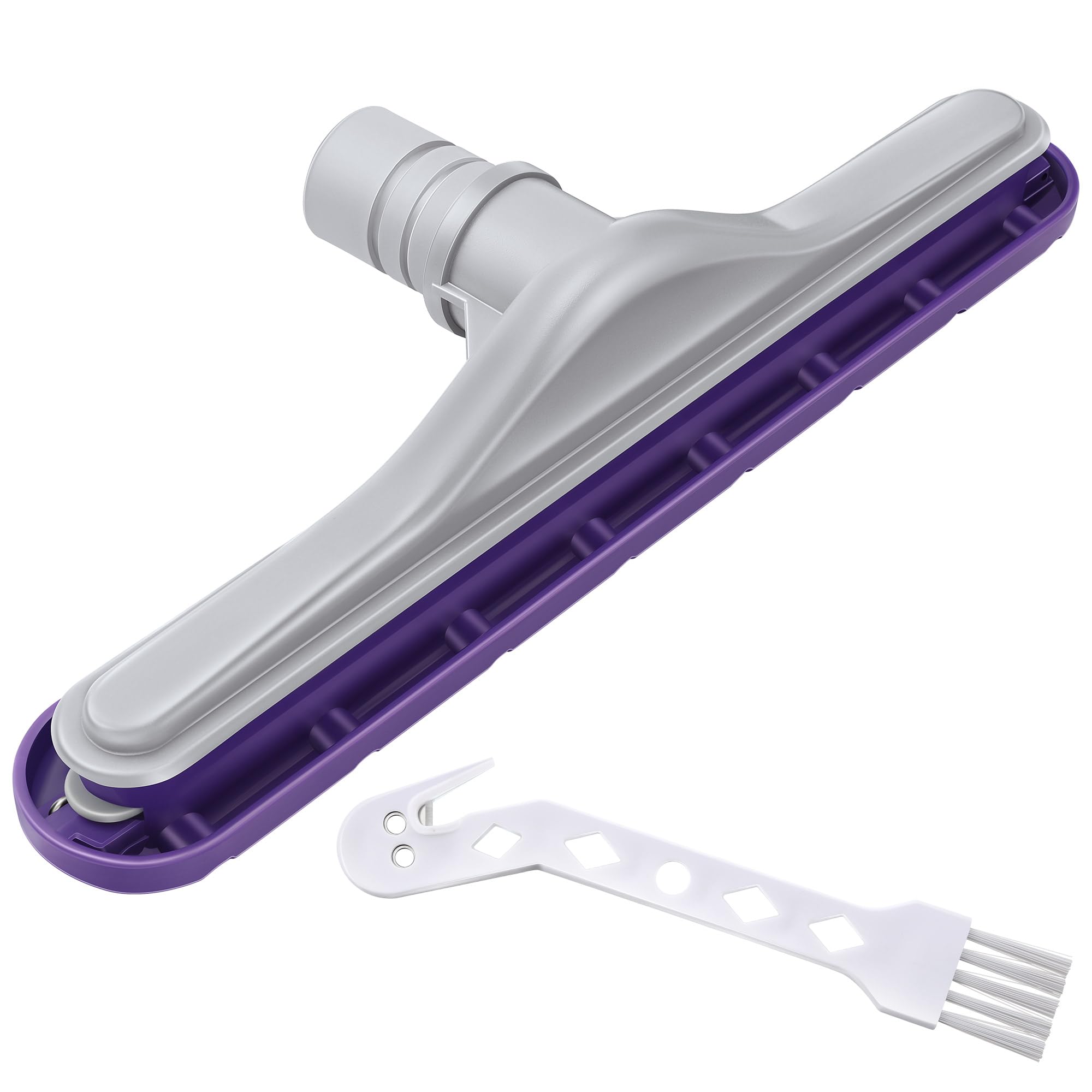 Replacement Floor Tool Compatible with Proteam E-Z Glide Backpack Vacuums 10 QT & 6 QT, Upgraded 14" Hard Surface Floor Tool for Commercial Cleaner Cleaning Brush (Nylon Brush, Purple Gray)
