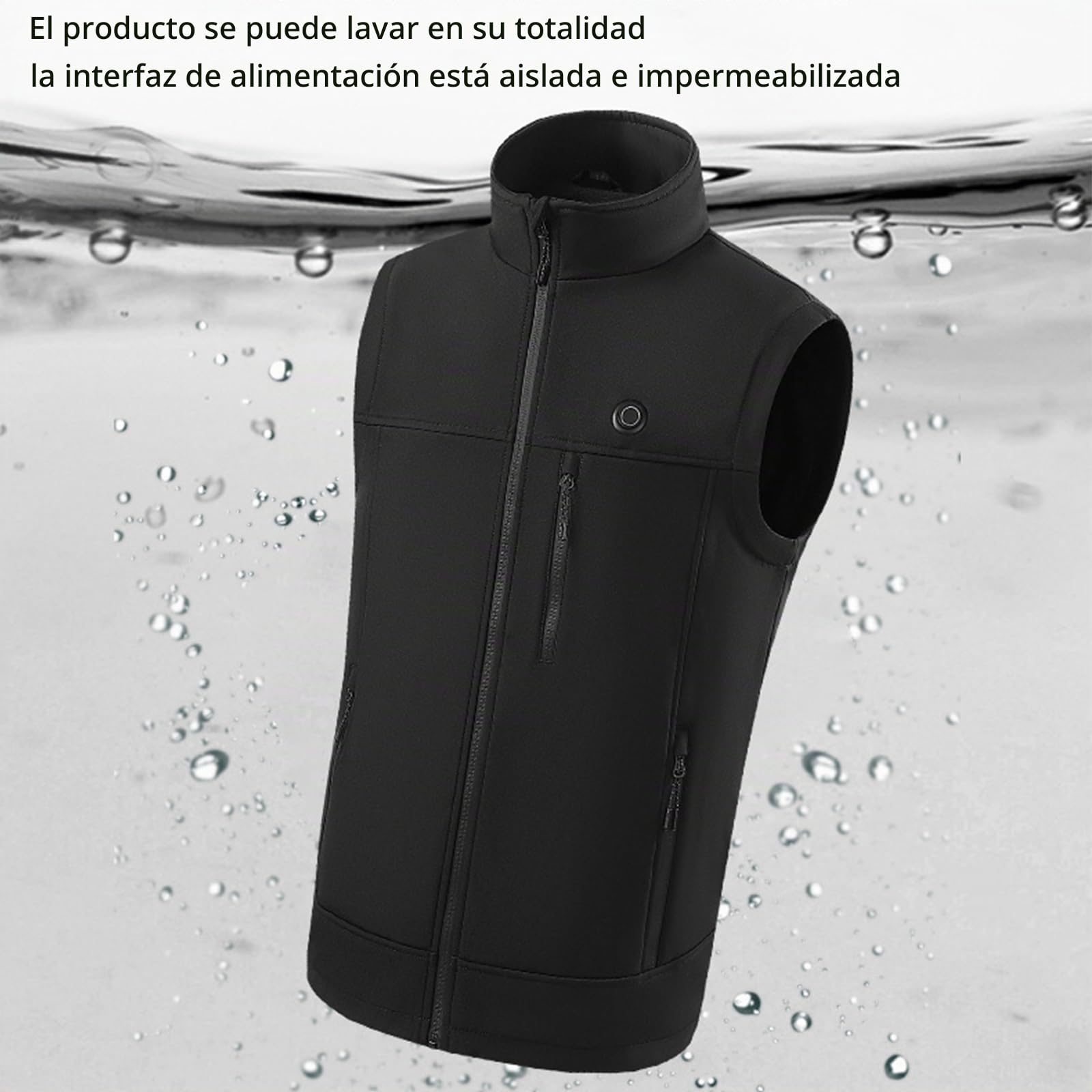 Genérico Chaleco Calefactable para Hombres Y Mujeres, Chaleco Termico con 9 Zonas De Calefacción, Chaqueta Calefactable con 3 Niveles De Temperatura, Ropa Calefactable con Carga USB(Green,XL)