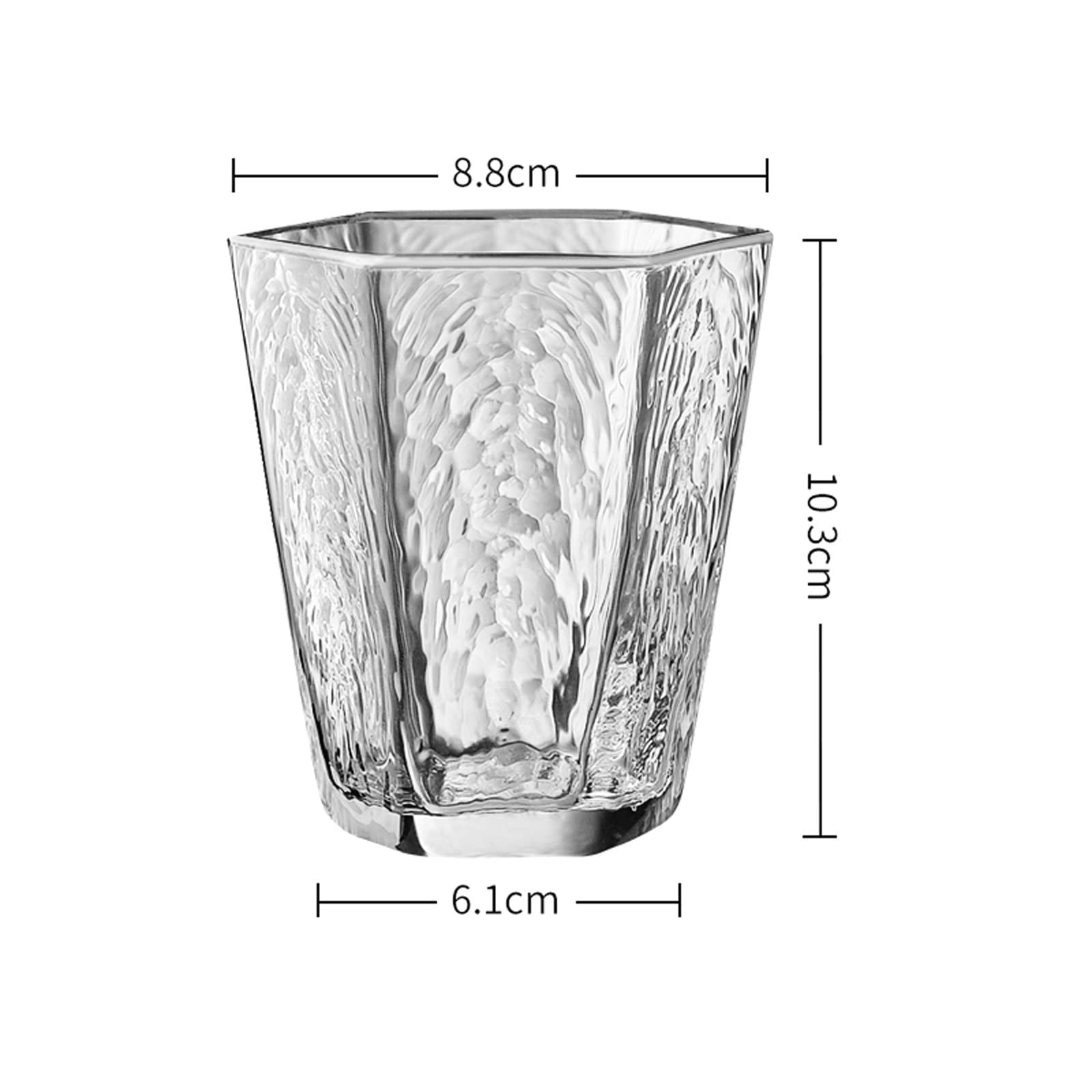 Szklanki do wody Domowe szklanki do picia (zestaw 4 sztuk) Szklany kubek Elegancki design do domu i kuchni Idealny do restauracji, barów, imprez Szklane kubki (Kolor: B) (D)