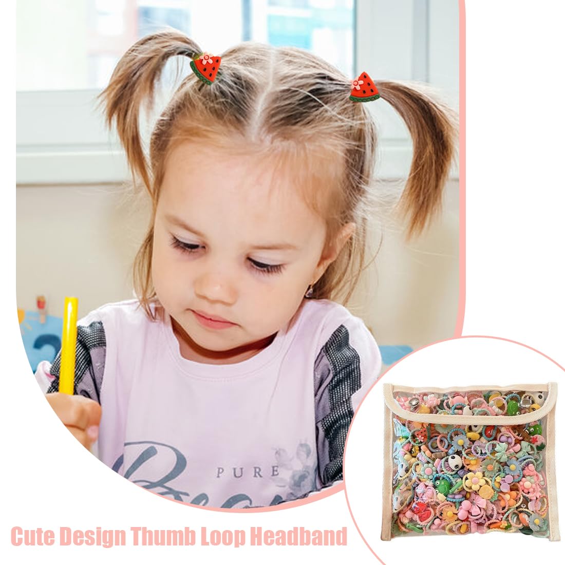 GXGM 100 Piezas Coleteros Pelo Niña Coloridas, Gomas Pelo Niña, Gomas Pelo Bebe, Gomillas Niña de Color Mixto, Accesorios para El Cabello para Bebé, Gomas para El Cabello