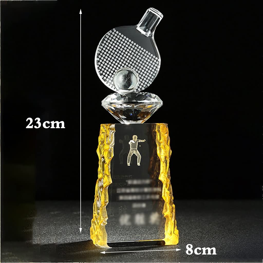 medallas y premios Cristal Creativo De Tenis De Mesa Recuerdo Interior Tallado Tenis De Mesa En Los Juegos del Club Campus Premios De Premios Grab