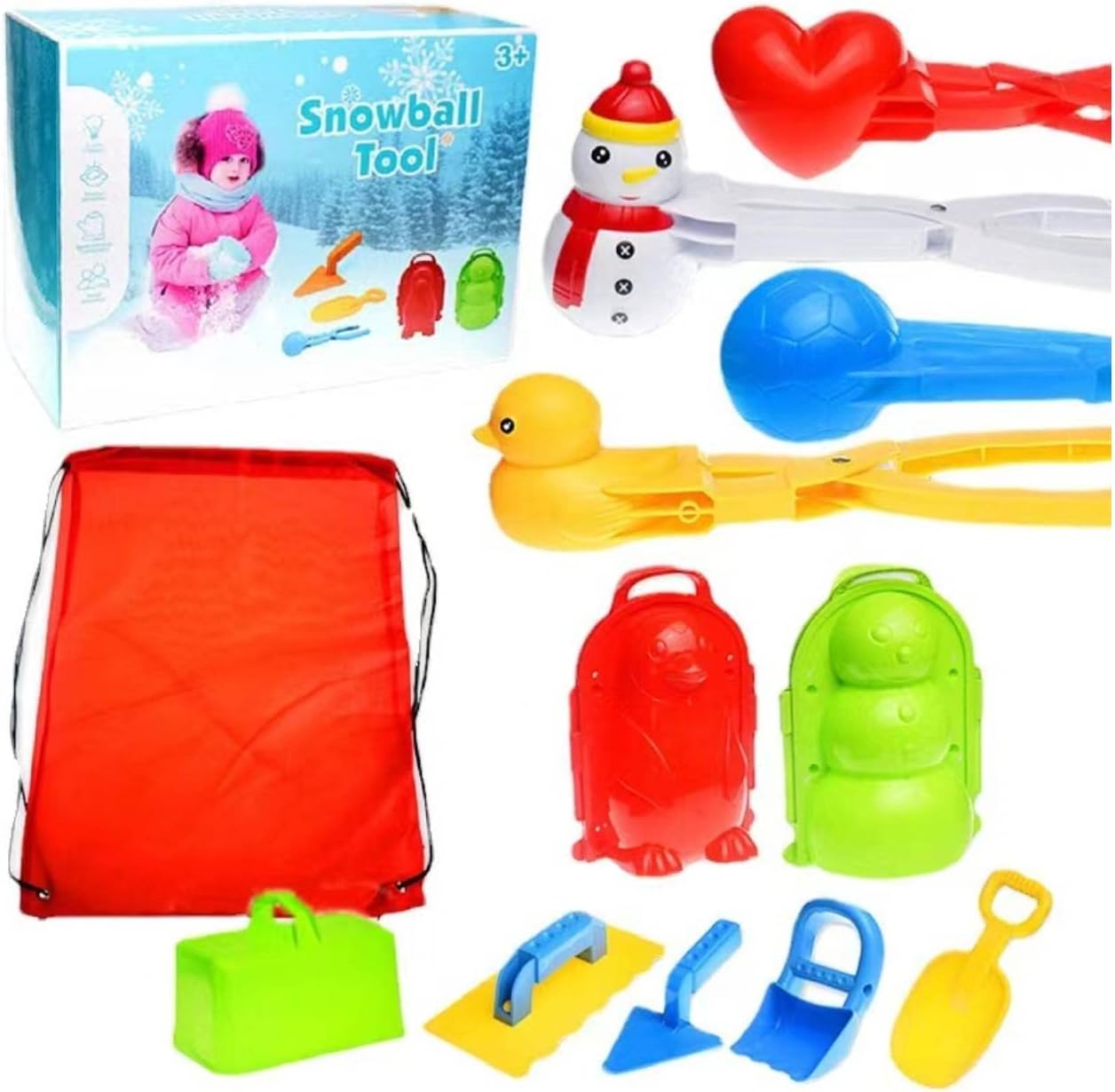 Random Color 12Pcs Snowball Maker Tool Winter Snow Toys Kit
